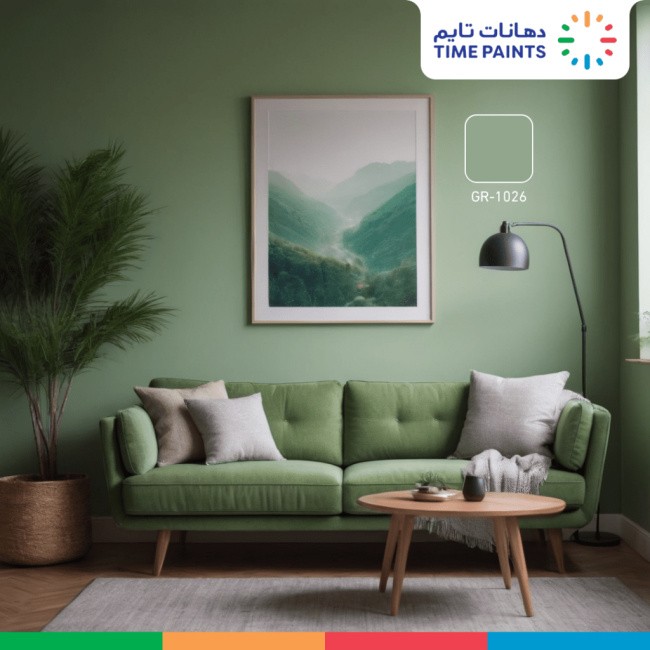 Nature-inspired colors in the living room.